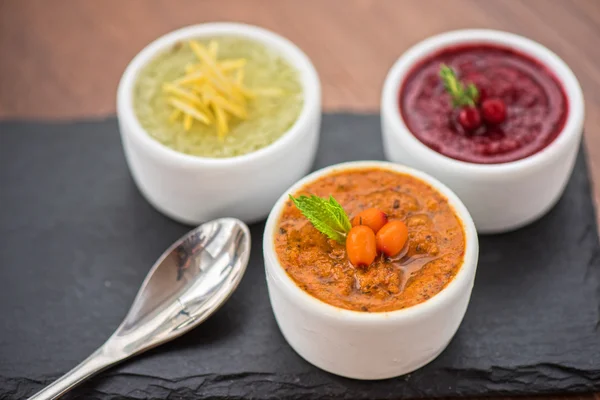 Sorvete refrescante de cranberry limão seabuckthorn — Fotografia de Stock