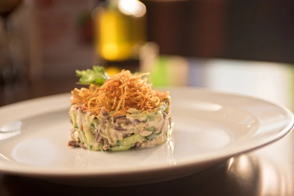 Ensalada con verduras de carne — Foto de Stock