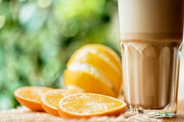 Coffee raf with citrus — Stock Photo, Image