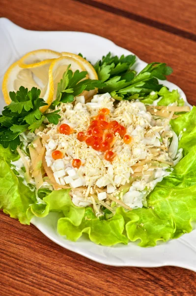Leckerer Salat Nahaufnahme — Stockfoto