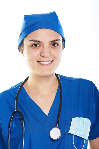 Feliz sorridente mulher médico — Fotografia de Stock