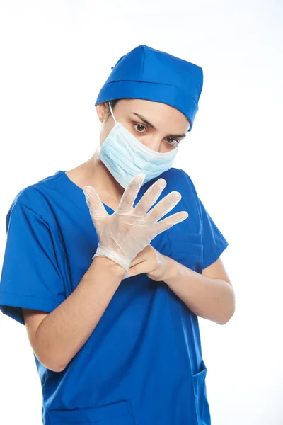 Surgeon female ready — Stock Photo, Image