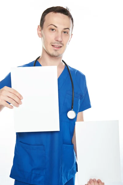 Smiling young nurse man — Stock Photo, Image