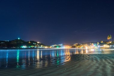 Night live view bay Nicaragua clipart
