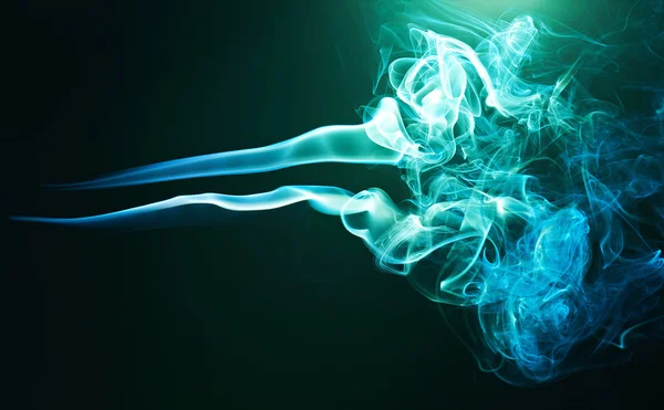 green smoke waves