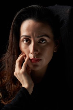 dramatik portresi yakın çekim