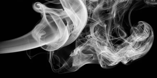 Smoke Grey Cloud Abstract Shape Isolated Black Background — Φωτογραφία Αρχείου