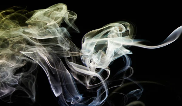 Creative smoke cloud with smooth shape in black background