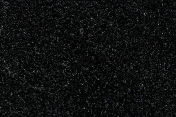 Superfície Material Preto Fofo Macro Close View — Fotografia de Stock