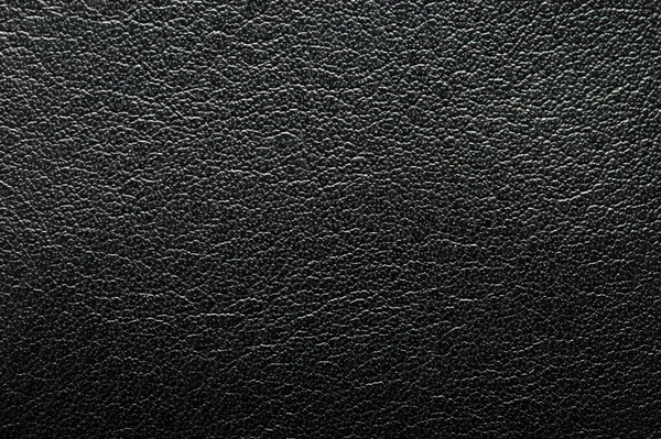 Černý Čistý Kožený Povrch Makro Zavřít Pohled Textura Tmavé Pravé — Stock fotografie