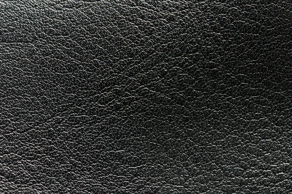 Wrinkled Dark Grey Leather Surface Macro Close View — Stock Photo, Image