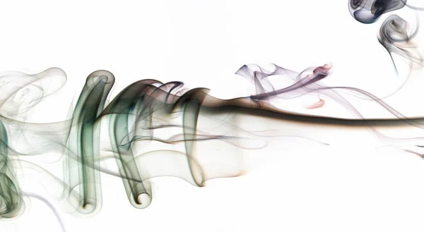 Abstract Bright Smoke Banner Background Isolated White Backdrop — Stock Photo, Image