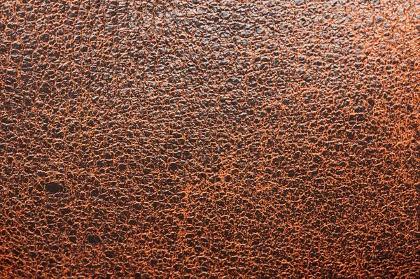 Bruine Lederen Textuur Achtergrond Macro Close Zicht Patroon Van Een — Stockfoto