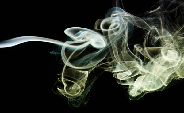 Abstract transparent  smoke background  with smooth shape in black backdrop
