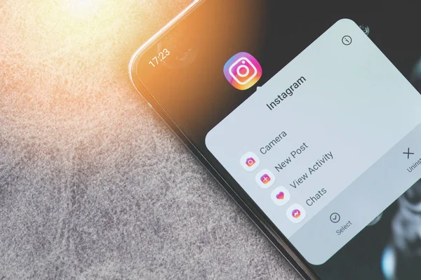 New York Usa Januari 2021 Aplikasi Instagram Terbuka Pada Layar — Stok Foto