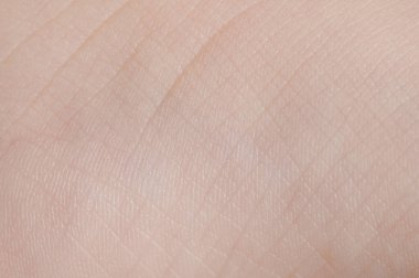 Bebek ayağı derisindeki çizgiler makroyu kapatır. İnsan derisinin dokusu