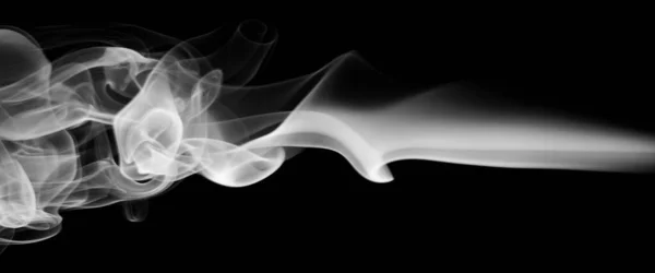 Αφηρημένο Γκρι Χρώμα Καπνού Μορφή Ατμού Απομονώνονται Μαύρο Φόντο — Φωτογραφία Αρχείου