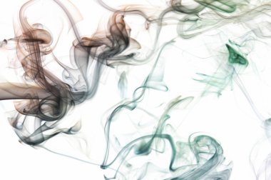 Beyaz arkaplanda pürüzsüz, soyut duman çizgileri. Grafik tasarım afişi