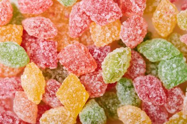 Parlak renkli şeker arkaplan makrosu yakın görünüm