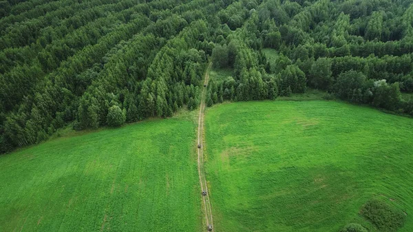 Road Avventura Atv Aerea Drone Vista — Foto Stock