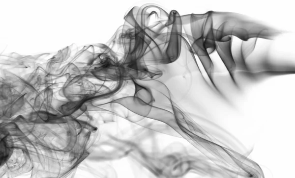 Effetto Sfondo Nero Fumo Trasparente Sfondo Bianco Nube Curva Fumo — Foto Stock