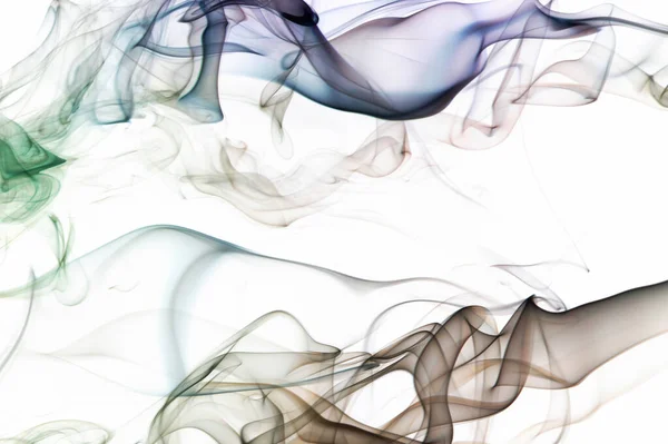 Magic Color Smoke Curves White Background Isolated — Stock Photo, Image