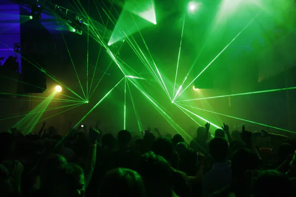 Laser lights at disco — Stock Photo, Image