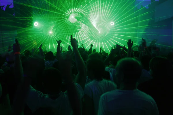 Laserlichter in der Disco — Stockfoto