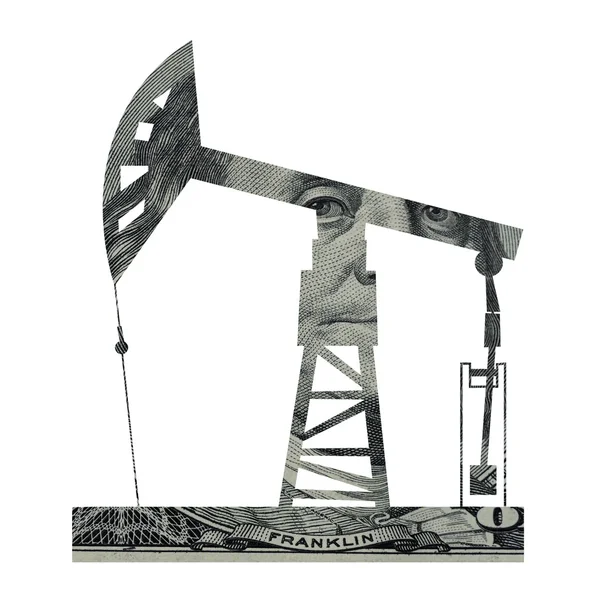 Petrol rig Doları üzerinden — Stok fotoğraf