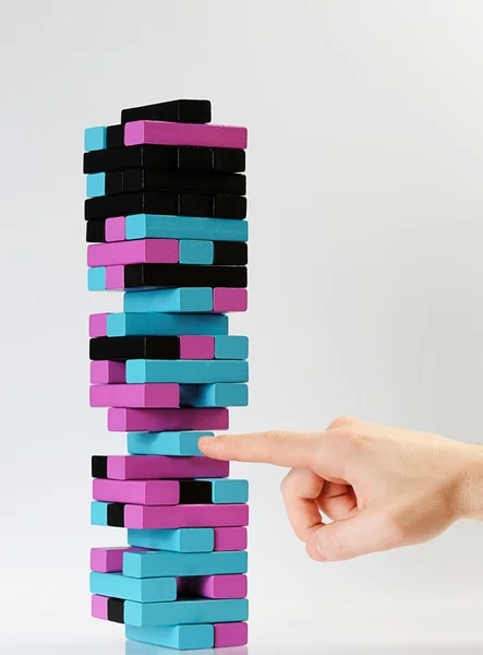 Alta torre di Jenga — Foto Stock