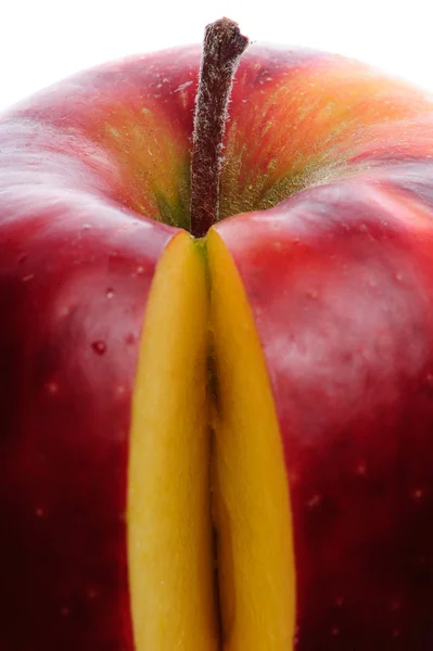 Manzana en rodajas rojo —  Fotos de Stock