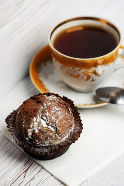 chocolade kek ile çay