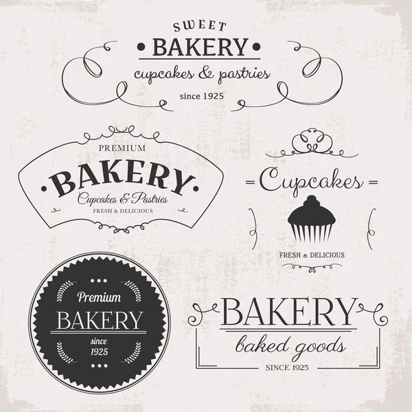 Vintage bakery labels — Wektor stockowy