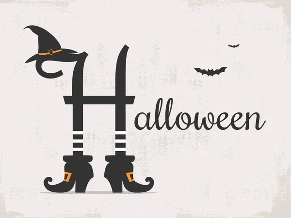 Halloween fond avec typographie — Image vectorielle