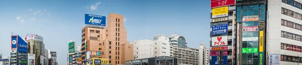 Panorama Von Wolkenkratzern Und Geschäftsgebäuden Shibuya Viertel Von Tokio Japan — Stockfoto