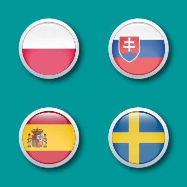 Avrupa şampiyonası grubu E, mavi arkaplanda parlak bir düğme belirledi