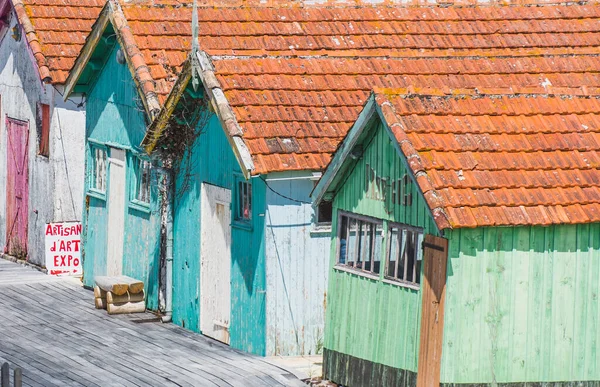 Cabanas Coloridas Porto Castelo Oleron Ilha Oleron França — Fotografia de Stock
