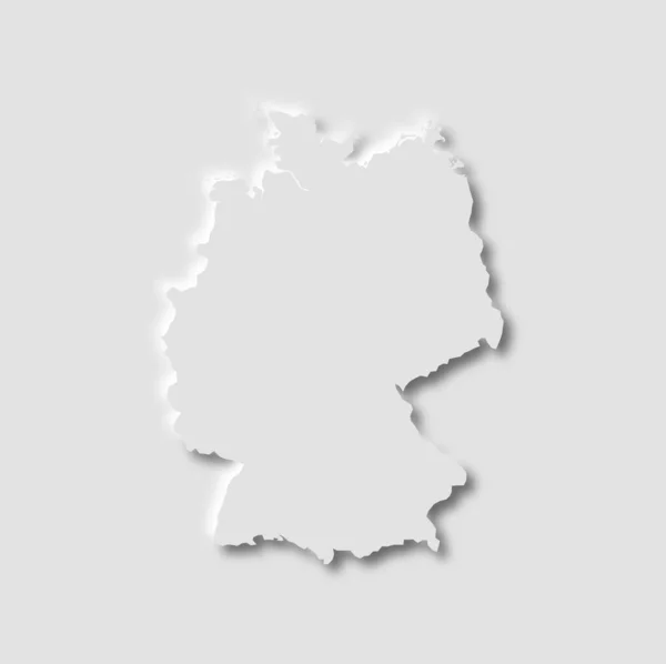 Χάρτης Της Γερμανίας Στυλ Πνευμορφισμού Λευκό Φόντο Διανυσματική Απεικόνιση — Διανυσματικό Αρχείο