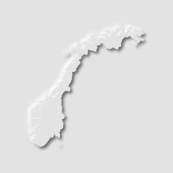 Νορβηγικός Χάρτης Στυλ Πνευμορφισμού Λευκό Φόντο Διανυσματική Απεικόνιση — Διανυσματικό Αρχείο
