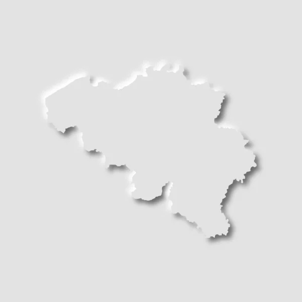 ベルギー地図白い背景に空気圧式の地図 ベクトル図 — ストックベクタ
