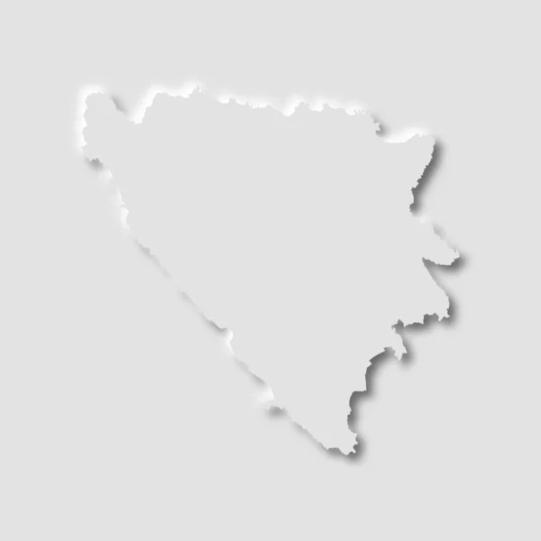 Bosnia Herzegovina Map Neumorphism Style White Background Vector Illustration — 스톡 벡터