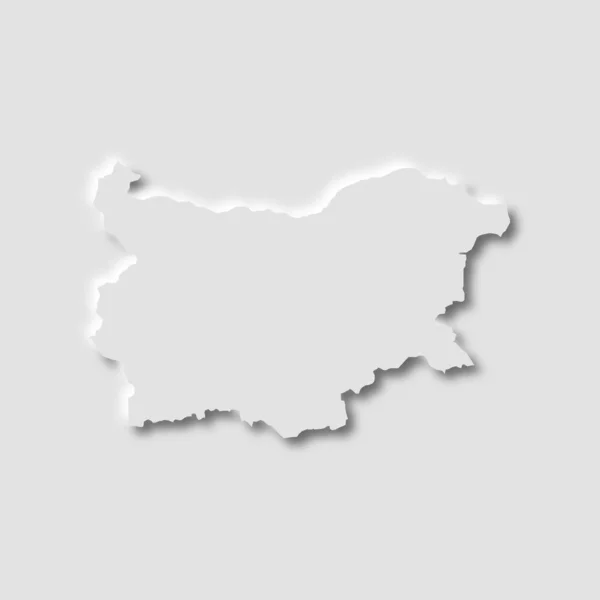 Bulgaria Mapa Estilo Neumorfismo Sobre Fondo Blanco Ilustración Vectorial — Archivo Imágenes Vectoriales
