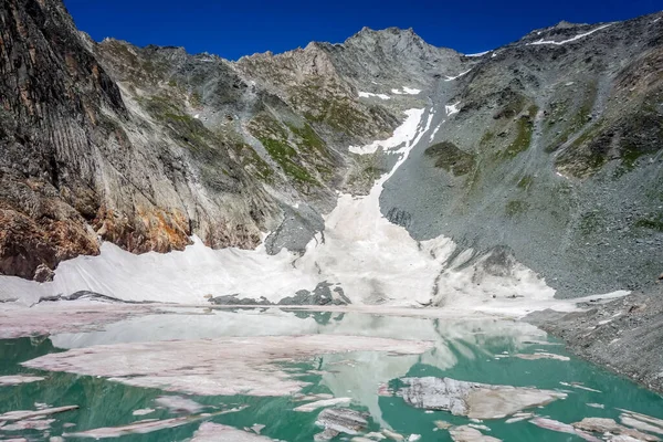 Ledové Kluziště Lac Patinoire Národním Parku Vanoise Savoie Francouzské Alpy — Stock fotografie