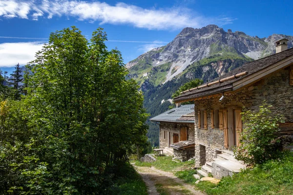 Pralognan Fransa Ağustos 2020 Fontanettes Mezrasında Geleneksel Dağ Evi Vanoise — Stok fotoğraf