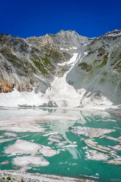 Lago Pista Hielo Lac Patinoire Parque Nacional Vanoise Saboya Alpes — Foto de Stock