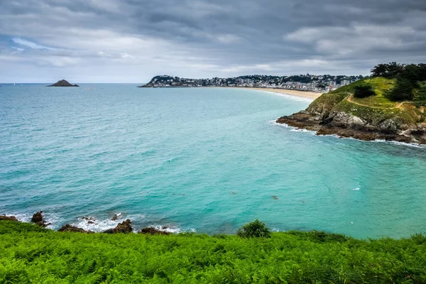 Pleneuf Val Andre Playa Costa Paisaje Urbano Bretaña Francia — Foto de Stock