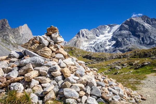 Μεγάλο Τοπίο Παγετώνων Casse Alpine Στο Pralognan Vanoise Γαλλικές Άλπεις — Φωτογραφία Αρχείου