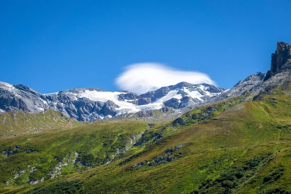 Αλπικοί Παγετώνες Και Ορεινό Τοπίο Στο Pralognan Vanoise Γαλλικές Άλπεις — Φωτογραφία Αρχείου