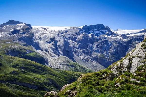 Glaciares Alpinos Montanhas Paisagem Pralognan Vanoise Alpes Franceses — Fotografia de Stock