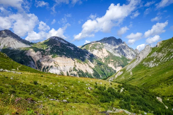 Ορεινό Τοπίο Και Βοσκοτόπια Στο Pralognan Vanoise Γαλλικές Άλπεις — Φωτογραφία Αρχείου